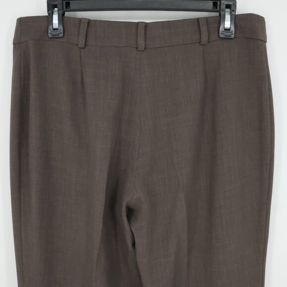 Armani Collezioni Dress Pants Womens 8 Brown Wool Straight Leg Career Academia - Picture 8 of 10